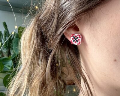 Cercei cu șurub Motive tradiționale model 1 Monsteria