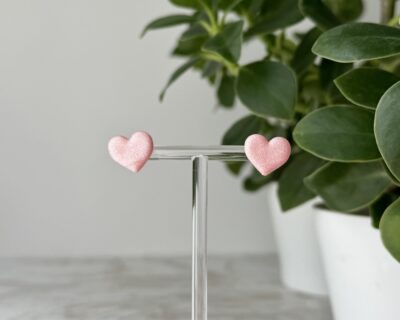 Cercei cu șurub, Pink Pearl Hearts, Monsteria