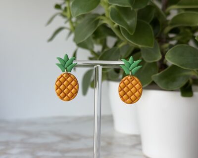 Cercei lungi handmade Pineapples Monsteria